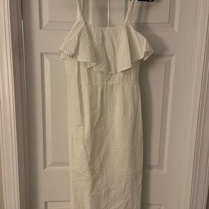 a new day Strapless White Ruffle Dress